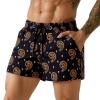GINGTTO Mens Bathing Suit Swim Trunks Black Funny Swim Shorts Men 5 Inch Inseam Paisley Pattern L view 2