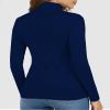 YOGINGO Women's Long Sleeve Turtleneck Top Slim Fit Lightweight Soft Stretch Thermal Base Layer Shirt Mock Neck Layering Tee Fall Winter Casual view 4