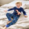 Fiodrimy Boys Pajamas 2 Pieces Pajama Set for Boy Dinosuar Long Set Sleepwear Soft & Cute for Kids 3-8 Years Blue view 4