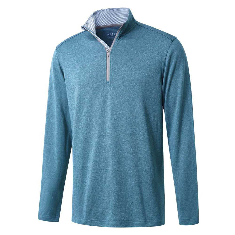 M MAELREG Mens Pullover Quarter Zip Golf Sport Casual Long Sleeve Mens Golf Half Zip Pullover 1/4 Sweatshirts