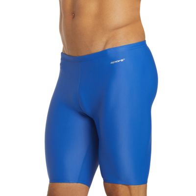 Sporti Boys' Swim Jammers Compression Jammer Swimsuit, Chlorine-Resistant Lycra Xtra Life, UPF 50+ Long-Lasting Athletic Swimming Shorts, Flatlock Seams & Drawstring for Training - Royal - 24