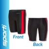 Sporti Boys' Swim Jammers - Athletic Jammer Swimsuit with Lycra Xtra Life, Durable Chlorine Resistant Fabric, Comfortable Fit, UPF 50+ for Training & Competition - Black/Red - 22 view 4