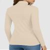 YOGINGO Women's Long Sleeve Turtleneck Top Slim Fit Lightweight Soft Stretch Thermal Base Layer Shirt Mock Neck Layering Tee Fall Winter Casual view 3