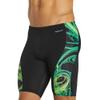 Sporti Boys' Athletic Swim Jammers, Light Wave Splice - Black/Green - 24 view 1