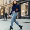 YOGINGO Women's Long Sleeve Turtleneck Top Slim Fit Lightweight Soft Stretch Thermal Base Layer Shirt Mock Neck Layering Tee Fall Winter Casual view 3