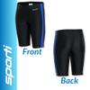 Sporti Boys' Athletic Swim Jammers, Piped Splice - Black/Royal - 22 view 4