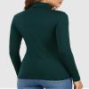 YOGINGO Women's Long Sleeve Turtleneck Top Slim Fit Lightweight Soft Stretch Thermal Base Layer Shirt Mock Neck Layering Tee Fall Winter Casual view 3