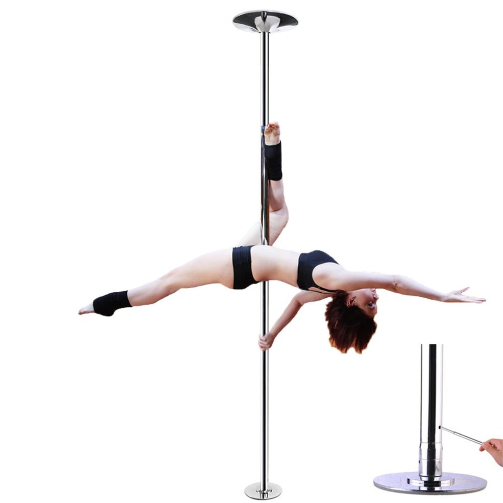 Dance Pole Portable Dancing Pole 9ft 10ft 12ft Dance Pole 40mm - Portable Removable Professional Stripper Pole Spinning Static Dancing Pole Kit for Exercise Club Party Pub Home, Easy to Install(7.5FT-