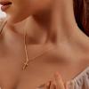 Luxval Cross Necklace for Women Dainty Gold Necklace 14K Gold Plated Cross Pendant Necklace Simple Gold Cross Necklaces for Women Trendy Gold Jewelry Gifts for Women view 4
