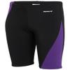 Sporti Boys Swim Jammer Swimsuit  HydroLast Splice Athletic Swimming Shorts, Chlorine-Resistant 4-Way Stretch, UPF 50+, Drawstring, Youth Competitive Team Suit - Black/Bright Purple - 24 view 1