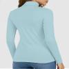 YOGINGO Women's Long Sleeve Turtleneck Top Slim Fit Lightweight Soft Stretch Thermal Base Layer Shirt Mock Neck Layering Tee Fall Winter Casual view 3