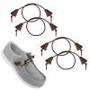 UamGlsob 2Pairs Elastic Shoelaces for Hey Dude Shoes, No Tie Bungee Stretchy Shoe Laces, Strings Replacement Stretch Laces (Brown, 16"/40cm) view 1