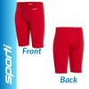 Sporti Boys' Swim Jammers, HydroLast Chlorine-Resistant Jammer Swimsuit, 4-Way Stretch UPF50+, Flatlock No-Chafe Seams, Drawstring Fit, Durable Racing Shorts for Youth Training - Red - 24 view 4
