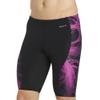 Sporti Light Wave Splice Boys' Swim Jammers, Durable Jammer Swimsuit with Drawstring Waist, Athletic Swimming Shorts, UPF 50+, for Competitive Swimmers - Black/Purple - 22 view 1
