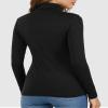 Women's Turtleneck Long Sleeve Shirts Thermal Underwear Fall Winter Fashion Base Layer Casual Lightweight Soft Tops view 3