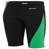 Sporti Boys Swim Jammer Swimsuit HydroLast Splice Athletic Swimming Shorts, Chlorine-Resistant 4-Way Stretch, UPF 50+, Drawstring, Youth Competitive Team Suit - Black/Kelly Green - 22 view 1