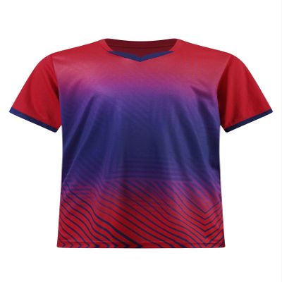 Fldy Kids Boys Soccer Jersey Sports Shirt Short Sleeve T-Shirt Quick-Drying Athletic Tops for Workout Training Running Red 7-8 Years
