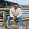 COOFANDY Mens Zipper Sweater Slim Fit Casual Dress Sweaters Pullovers Long Sleeve Golf Sweater Cream X-Large view 3