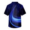 RTRDE Casual Shirts for Men, Graphic Tees Casual Work Tshirts with Pockets Man T Shirt Tee Mens Scrub Tops (4XL, Blue) view 2