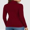YOGINGO Women's Long Sleeve Turtleneck Top Slim Fit Lightweight Soft Stretch Thermal Base Layer Shirt Mock Neck Layering Tee Fall Winter Casual view 4