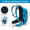 IX INOXTO 20L Hydration Backpack, Waterproof Hiking Internal Frame Backpacks with 2L Hydration Water Bladder and Rain Cover for Men, Lightweight Travel Daypack for Cycling,Camping,Ski (blue) view 3