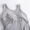 2PCS Womens Tank Tops with Built in Bras Padded Basic Solid Summer Casual Tops Yoga Athletic Stretch Comfort (07,2XL) view 2