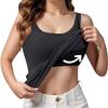 2PCS Womens Tank Tops with Built in Bras Padded Basic Solid Summer Casual Tops Yoga Athletic Stretch Comfort (07,2XL) view 3