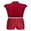 Kvysinly Kids Girls Athletic Gymnastics Dance Outfits Shiny Rhinestone Crop Tank Tops with Shorts 2Pcs Set Swimwear Burgundy 8 Years view 2