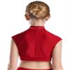 Kvysinly Kids Girls Athletic Gymnastics Dance Outfits Shiny Rhinestone Crop Tank Tops with Shorts 2Pcs Set Swimwear Burgundy 8 Years view 3