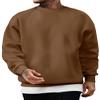 JMIERR Men's Essential Sweatshirt Crewneck Pullover Sweatshirt Men Fall Winter Long Sleeve Midweight Casual Oversized Tops, US43(L), Brown view 1