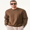 JMIERR Men's Essential Sweatshirt Crewneck Pullover Sweatshirt Men Fall Winter Long Sleeve Midweight Casual Oversized Tops, US43(L), Brown view 3
