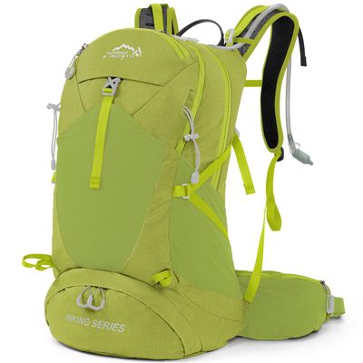 IX INOXTO Hiking Backpack, 26L/40L Waterproof Hiking Daypack with 3L Water Bladder and Rain Cover, Lightweight Travel Camping Backpack for Men Women (Fruit Green)
