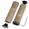 MU CYCLE Bike Handlebar Grips with Single Lock-On Clamp & End Plugs, Anti-Slip and Comfortable Bicycle Grips, 22.2mm Inner Diameter Open End MTB Bicycle Grips (Toffee Cream) view 1