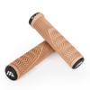 MU CYCLE Bike Handlebar Grips with Single Lock-On Clamp & End Plugs, Anti-Slip and Comfortable Bicycle Grips, 22.2mm Inner Diameter Open End MTB Bicycle Grips (Toffee Cream) view 2