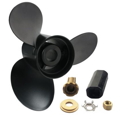 Boat Outboard Propeller 14 1/2x19 for Mercruiser Alpha One/Bravo One&Mercury Black Max 135-300HP Engines, 14.5 x 19 Pitch Aluminum Boat Motor Prop, 15 Tooth Spline, 3 Blades, OEM No.48-832830A45, RH