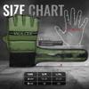 WYOX MMA Gloves Grappling Sparring, Boxing Gloves Men Women Muay Thai Martial Arts Training, Half Finger Adjustable Mitts Wrist Support Kickboxing Gloves (Army Green, S/M (15-21 cm)) view 4