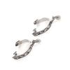 Spurs for Cowboy Boots, Boot Spurs Horse Boot Spurs with Gear Stainless Steel West Cowboy Exquisite Pattern Engraved Bumper Spurs Riding Spurs for Horse Training, Silver view 3