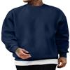 JMIERR Men's Casual Fleece Long Sleeves Crewneck Essential Sweatshirts Thick Cotton Pullover Sweatshirt for Men, US38(S), Blue view 1