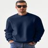 JMIERR Men's Casual Fleece Long Sleeves Crewneck Essential Sweatshirts Thick Cotton Pullover Sweatshirt for Men, US38(S), Blue view 3