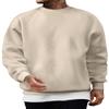 JMIERR Men's Casual Fleece Long Sleeves Crewneck Essential Sweatshirts Thick Cotton Pullover Sweatshirt for Men, US38(S), Beige view 1