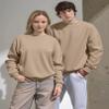 JMIERR Men's Casual Fleece Long Sleeves Crewneck Essential Sweatshirts Thick Cotton Pullover Sweatshirt for Men, US38(S), Beige view 3