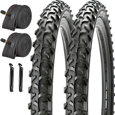 SIMEIQI 2 Pack Bike Tires and Tubes 16x2.125 Inch Replacement Foldable Bike Tires for Tubes 16x1.75/2.125 for Mountain Trail Bicycles (Black, 16x2.125)