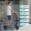 HOVERFLY X3 Electric Scooter for Adults, 10" Solid Tire, Max 18 Mile Range and 20Mph Speed, 500W Motor, with Front Dual Suspension Electric Code Lock, UL2272 Certified Foldable Commuting Escooter view 2