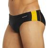 Sporti Boy's Athletic Swim Brief Swimsuit, Piped Splice - Black/Gold - 22 view 1
