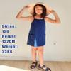 Arshiner Girls Dress with Shorts Casual Summer Spaghetti Straps One Piece Romper Dresses with Pockets for Kid 5-15 Y Navy Blue view 2