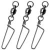 Alwonder 10-Pack Fishing Snap Swivels, High Strength Ball Bearing Swivel with Stainless Steel Coastlock Snaps, Black Nickel Coating Corrosion Resistance Freshwater Saltwater Fishing Snaps Swivels #4 view 1