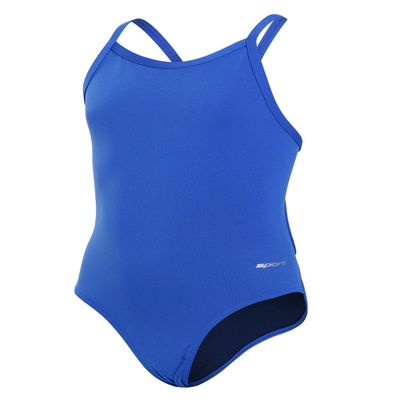 Sporti HydroLast Girls Athletic One Piece Swimsuit  Chlorine-Resistant 4-Way Stretch, UPF 50, Fully Lined Training, Swim Team & Competitive Bathing Suit - Royal - 22