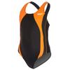 Sporti Athletic One Piece Swimsuit for Girls | Durable Training Swimwear with Wide Straps, Comfortable Coverage, UPF 50+ | Great for Swim Team & Competitive Swimming - Black/Orange - 22 view 1