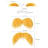 woxafo 2 PCS Yellow Mustache and Eyebrows with Spare Tape, 2 Novelty Realistic Yellow Fake Mustache Beard and Eyebrows for Adults, Halloween Cosplay Costume Party Favors view 2