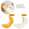 woxafo 2 PCS Yellow Mustache and Eyebrows with Spare Tape, 2 Novelty Realistic Yellow Fake Mustache Beard and Eyebrows for Adults, Halloween Cosplay Costume Party Favors view 3